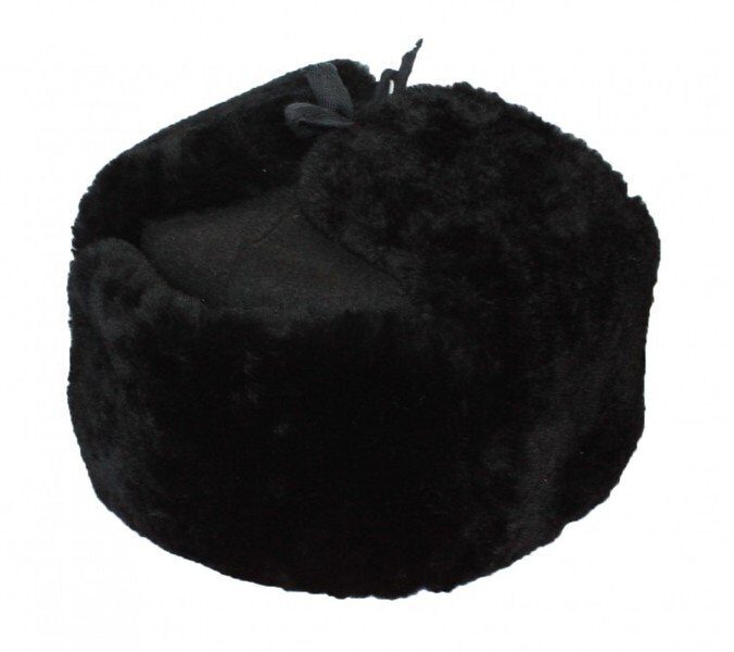 Шапка ушанка черная